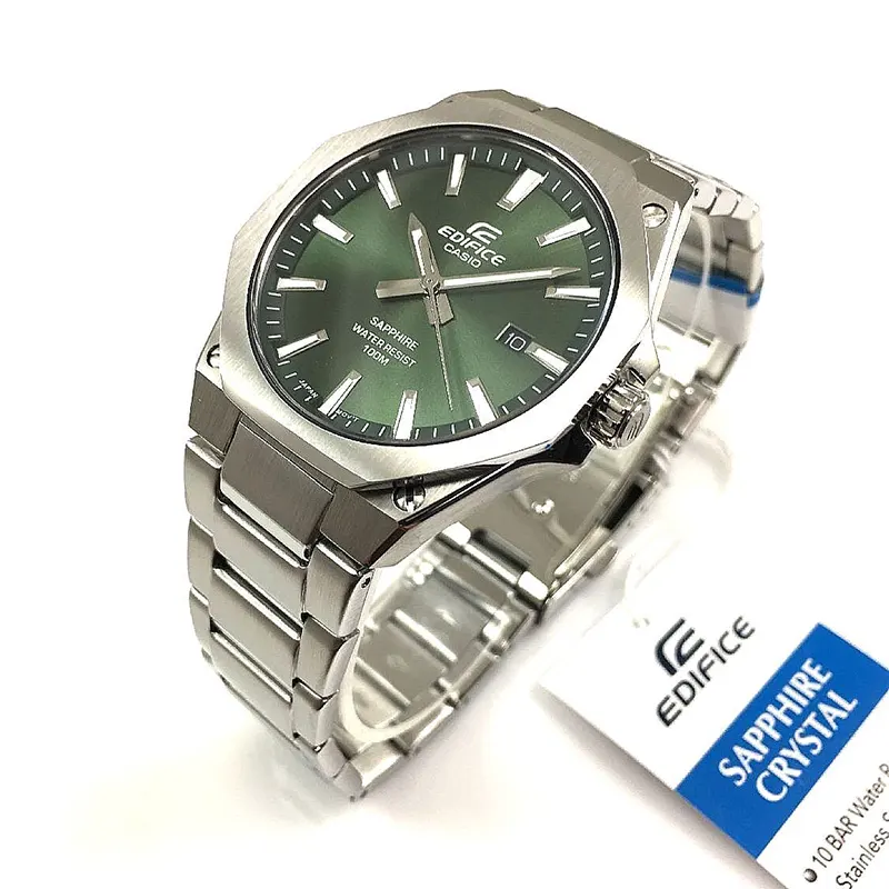 Casio Edifice Men's Watch Slim Line Green Dial | EFR-S108D-3AV